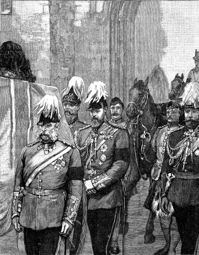 Begravelse av hertugen av Albany: prosesjonen inn i Windsor Castle, 1884, 1900 av Unbekannt