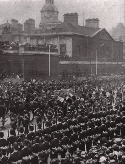 Begravelsesprosesjon av kong Edward VII, Whitehall, London, 20. mai 1910. av Unbekannt