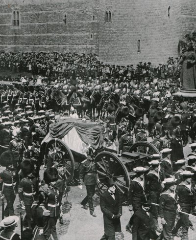 Begravelsesprosesjon til kong Edward VII, Windsor, 20. mai 1910. av Unbekannt
