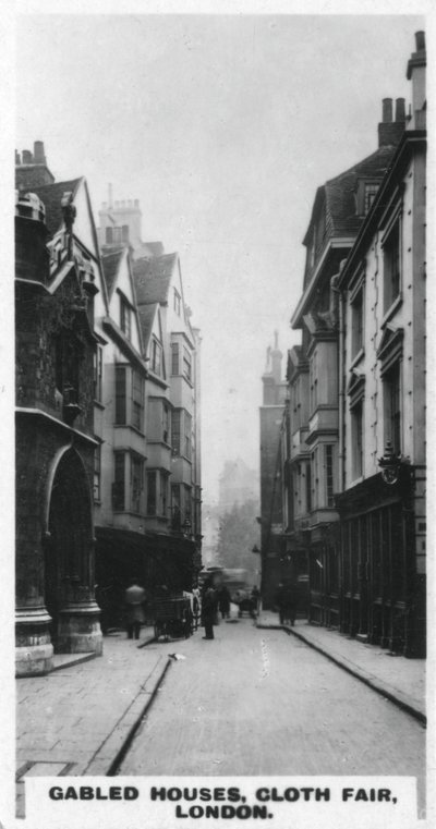 Gavlhus, Cloth Fair, London, c1920-tallet av Unbekannt