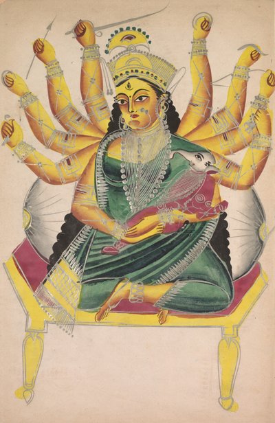 Ganesha-Janani Mor til Ganesh, 1800-tallet. av Unbekannt