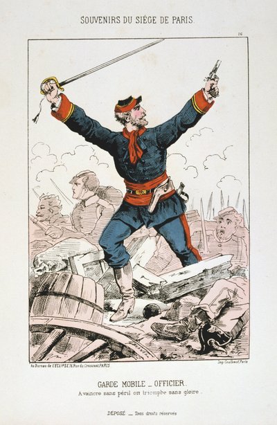 Garde Mobile - offiser, beleiringen av Paris, 1870-1871 av Unbekannt