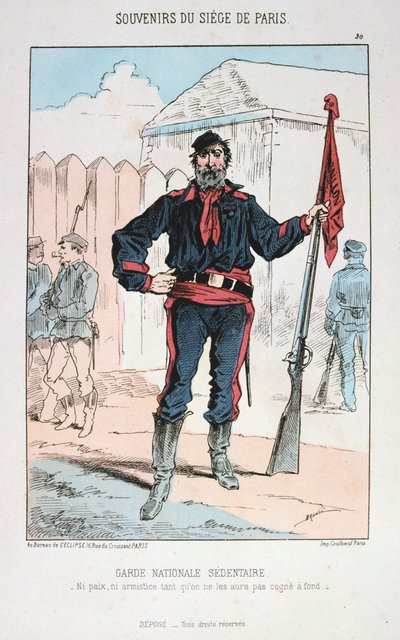 Stillesittende nasjonalgarde, beleiring av Paris, 1870-1871 av Unbekannt