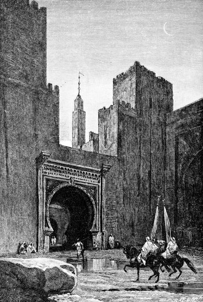 Porten til kasbahen, Fez, Marokko, 1895 av Unbekannt