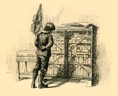 Ser på dekslene gjennom gitterdørene til skapet, 1907. av Unbekannt