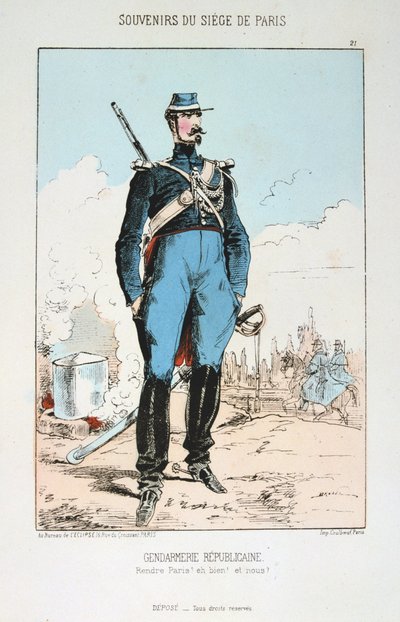 Gendarmerie Republicaine, beleiring av Paris, fransk-prøyssisk krig, 1870-1871. av Unbekannt