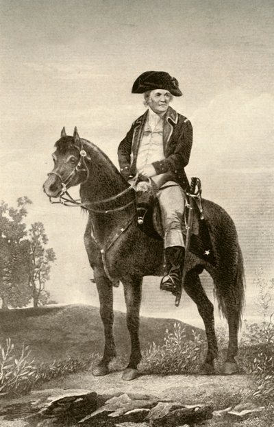 General Israel Putnam, viser uniform av en kontinental tropper, c1770, 1937. av Unbekannt