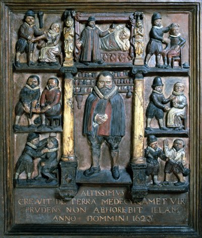 Allmennpraktiserende kirurger tegn, c 1623 av Unbekannt