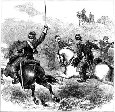 General Sheridan ved Cedar Creek, Virginia, amerikansk borgerkrig, 1864 c1880 av Unbekannt