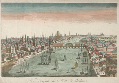 General View of London, 1700-tallet. av Unbekannt
