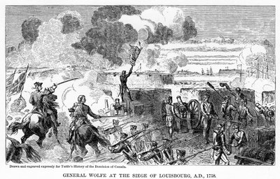General Wolfe ved beleiringen av Louisbourg, AD 1758, 1877 av Unbekannt