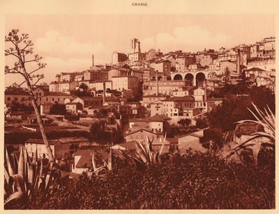 Generell utsikt over Grasse, 1930. av Unbekannt