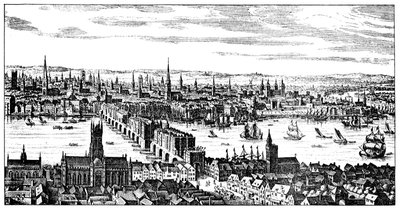 Generelt syn på London, 1666, 1909 av Unbekannt