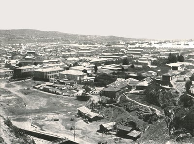 Generell utsikt over byen, Valparaiso, Chile, 1895. av Unbekannt