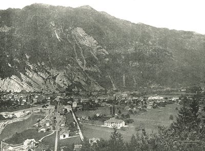 Generell utsikt over byen Interlaken, Sveits, 1895. av Unbekannt