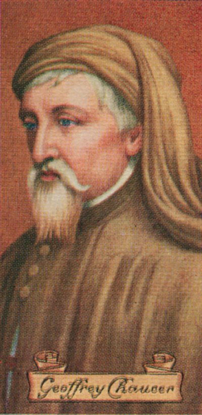 Geoffrey Chaucer, hentet fra en serie sigarettkort, 1935 av Unbekannt