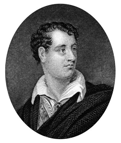 George Gordon Byron , anglo-skotsk poet og ledende skikkelse innen romantikken, 1877 av Unbekannt
