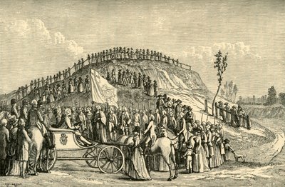 George III og dronning Charlotte ved Eton Montem, 1778, 1911. av Unbekannt