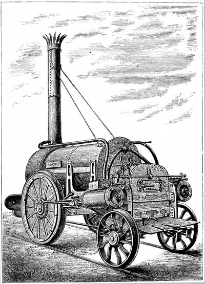 George Stephensons lokomotiv Rocket, c1875 av Unbekannt
