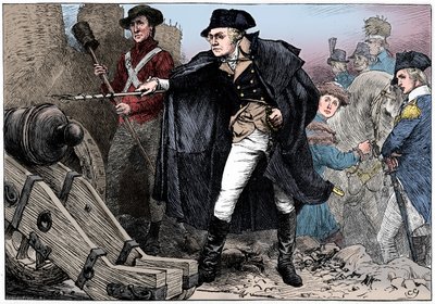 George Washington ved beleiringen av Yorktown, Virginia, 1781 c1880 av Unbekannt