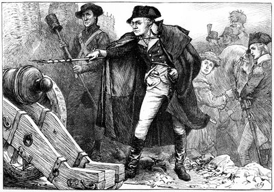 George Washington ved beleiringen av Yorktown, Virginia, 1781 c1880 av Unbekannt
