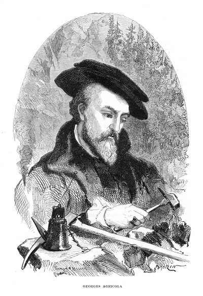 Georgius Agricola , tysk lege, mineralog og metallurg fra 1500-tallet av Unbekannt