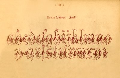 tysk arabesk. Liten, 1862 av Unbekannt