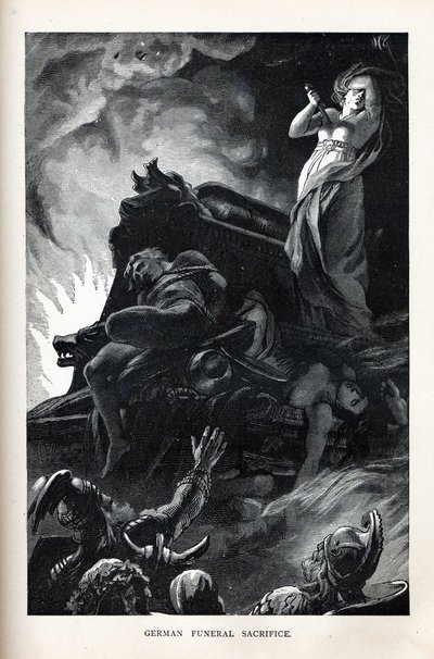 Tysk begravelsesoffer, 1882 av Unbekannt