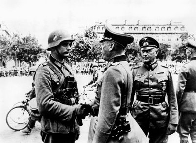 Tysk seiersparade etter erobringen av Paris, juni 1940 av Unbekannt