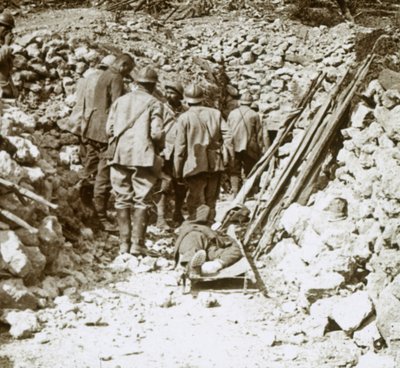 Tyske sårede, Thiaumont, Verdun, Nord-Frankrike, c1914-c1918 av Unbekannt