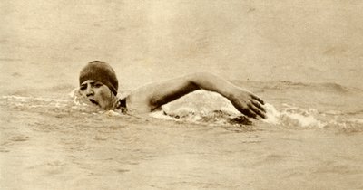 Gertrude Ederle, første kvinne som svømte kanalen, 1926, 1935. av Unbekannt