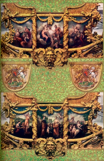 Giovanni Ciprianis malte paneler på Gold State Coach, 1762, 1937 av Unbekannt