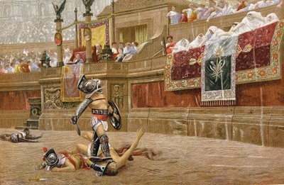 Gladiatorer på den romerske arenaen av Unbekannt
