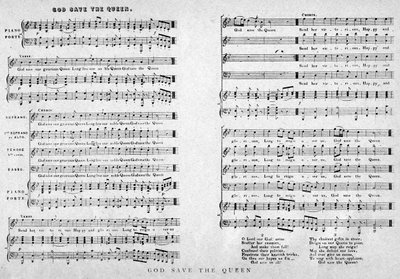 God Save the Queen, noter, 1900 av Unbekannt