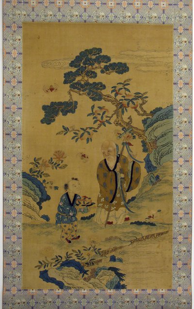 God of Longevity Shoulao og gutt, 1800-tallet. av Unbekannt