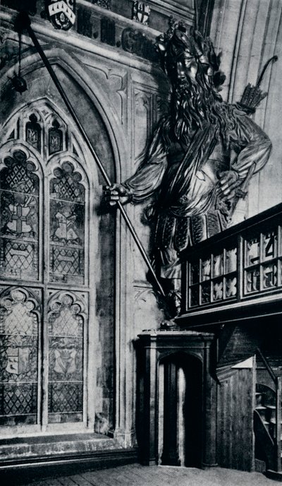 Gog Gogmagog, en av de to bygigantene som ble brent i London Guildhall-brannen, 1940 av Unbekannt