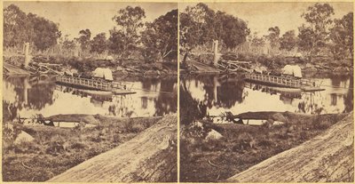 Golbourn Punt in Seymour, Australien, 1860er Jahre von Unbekannt