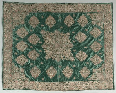 Brodert omslag med gulltråd, 1800-tallet. av Unbekannt