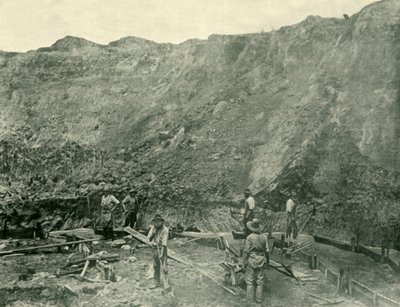 Gullgruvearbeidere nær Beechworth, 1901. av Unbekannt
