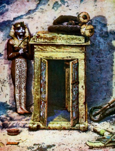 Gylden helligdom i forkammeret til Tutankhamons grav, Egypt, 1933-1934 av Unbekannt