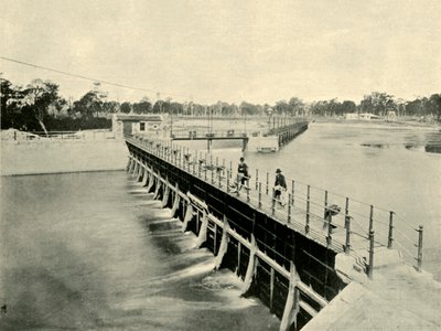 Goulburn Weir, Wahring, 1901. av Unbekannt