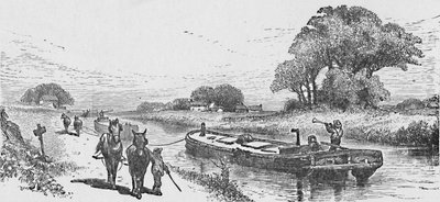 Kornbåt på Erie-kanalen, 1883 av Unbekannt