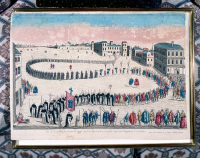 Stor prosesjon av kriminelle dømt av inkvisisjonen i Lisboa, 1700-tallet av Unbekannt