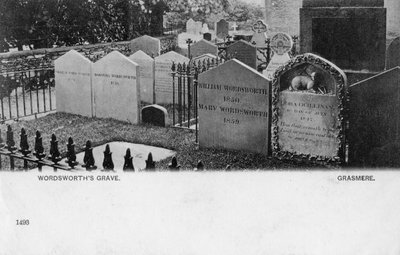 Grav til poeten William Wordsworth, Grasmere, Westmorland, 1900-tallet av Unbekannt