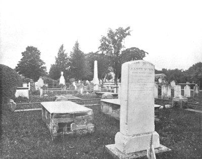 Gravene til Jonathan Edwards og Aaron Burr, Princetown, New Jersey, USA, c1900. av Unbekannt