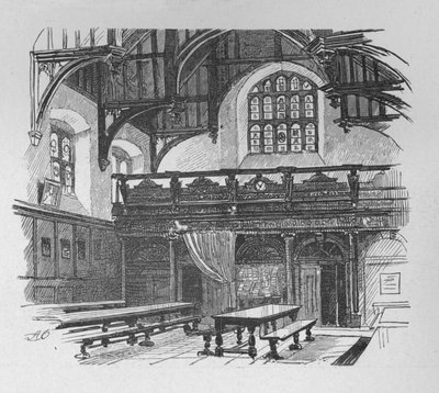 Grays Inn Hall, 1890 av Unbekannt