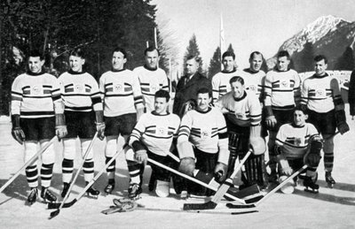Storbritannias ishockeylag, olympiske vinterleker, Garmisch-Partenkirchen, Tyskland, 1936 av Unbekannt