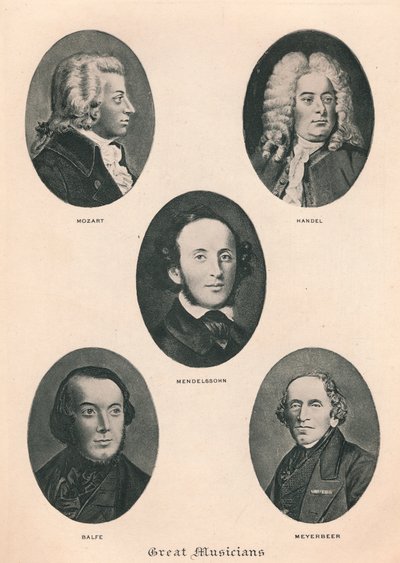 Store musikere - Plate IV., 1895 av Unbekannt
