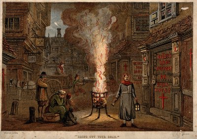 Den store pesten i London, 1665 av Unbekannt