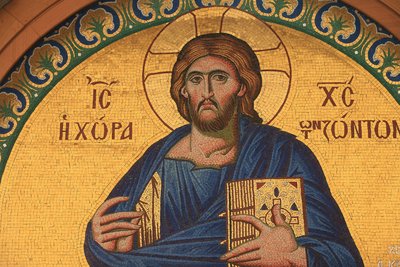 Gresk-ortodokse ikon som viser Jesus Kristus Thessalonique Hellas av Unbekannt